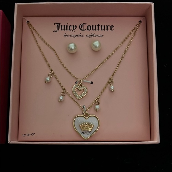 Juicy Couture Gold and White Layered Necklace - Picture 1 of 2